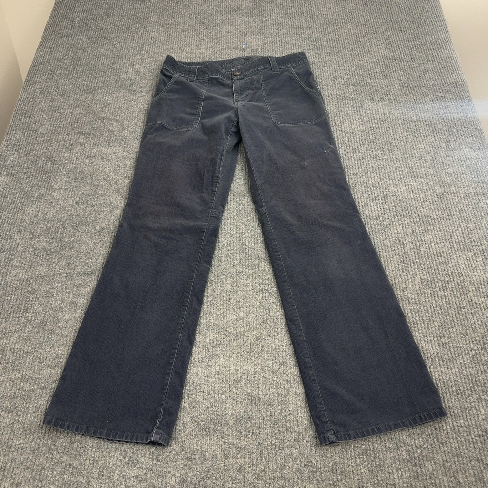 Eddie Bauer Pants Womens 8 Blue Cotton Corduroy Mid Rise Flare Gorpcore Casual